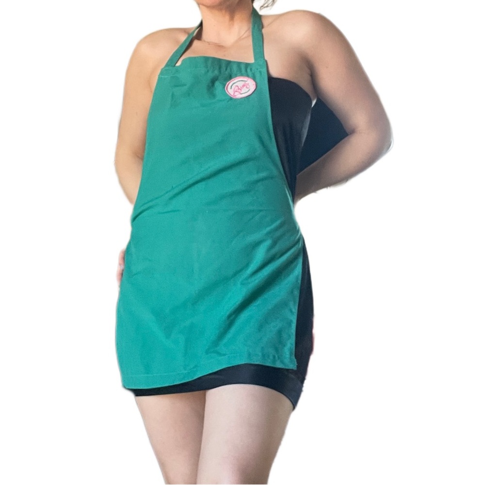 Green bing patch cooking apron